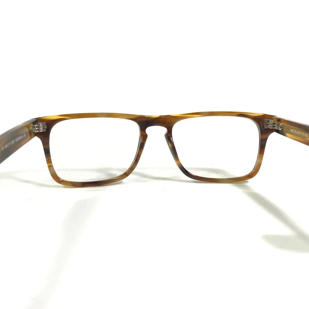 Morgenthal Frederics Eyeglasses Frames 208 NEWMAN JR. Brown Horn Rim 49-17-140